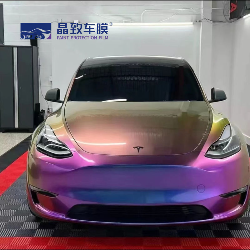 สินค้าขายดี Super Glossy Stretch Car Wrap Vinyl Film Metallic Diamond Deep Space Chameleon Body Car Sticker