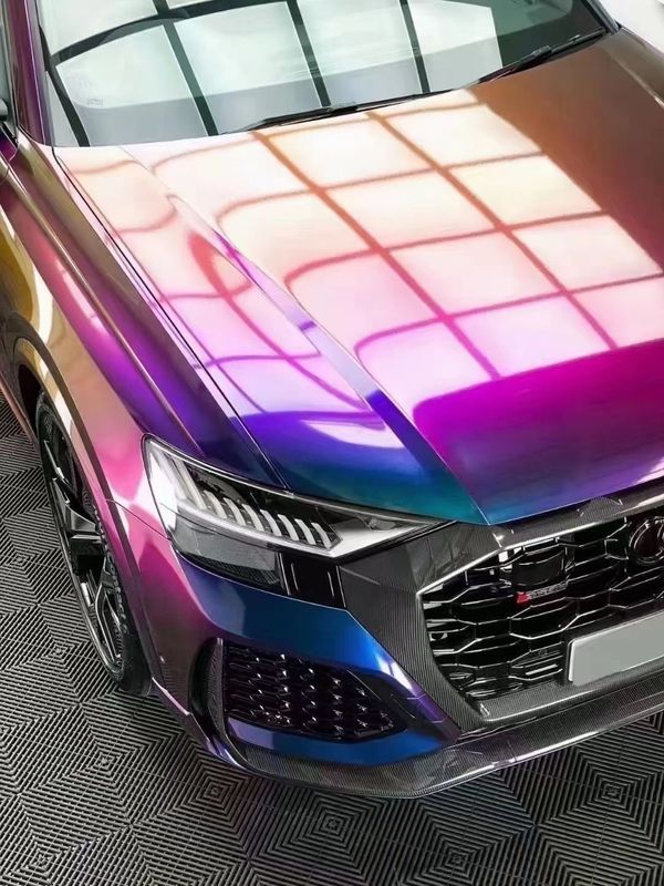 สินค้าขายดี Super Glossy Stretch Car Wrap Vinyl Film Metallic Diamond Deep Space Chameleon Body Car Sticker