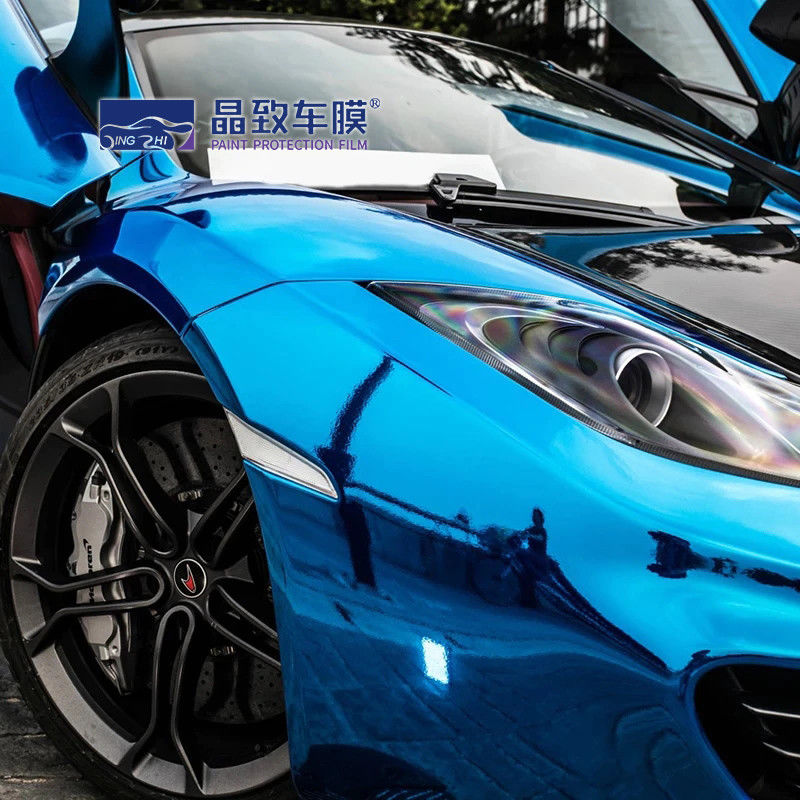 Chrome Car ฟิล์มไวนิล PET PPF PVC วัสดุ Rose Gold Blue Color