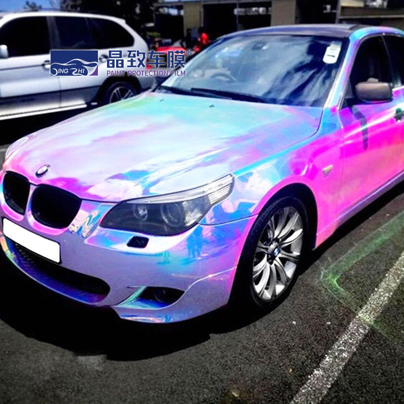 Chrome Car ฟิล์มไวนิล PET PPF PVC วัสดุ Rose Gold Blue Color