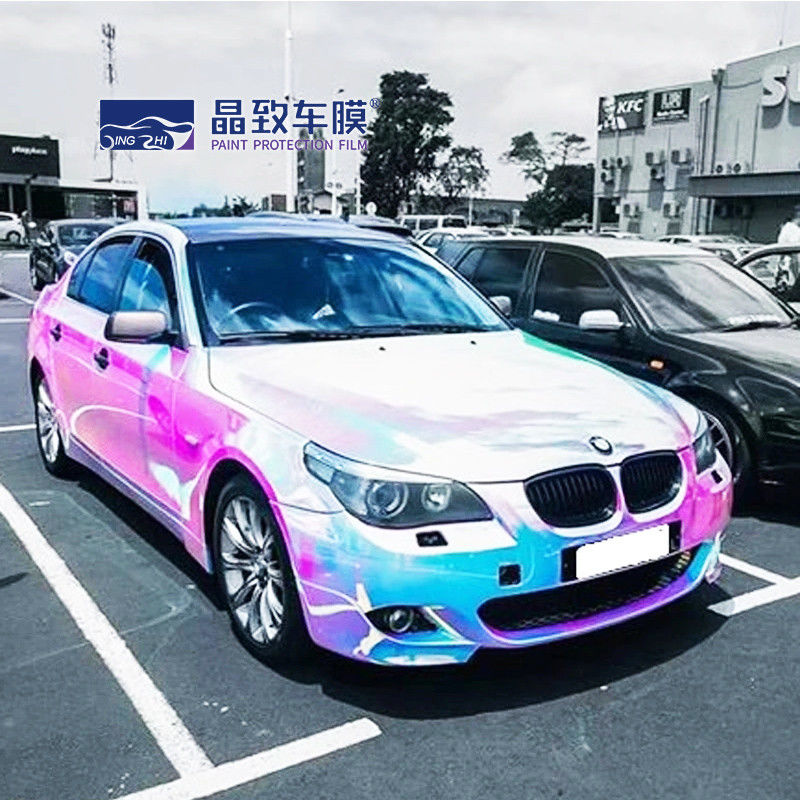 สีเหลือง ฟิล์มตกแต่งรถยนต์ Auto Vinyl Wrap Auto Paint Protection Glossy Crystal Maize