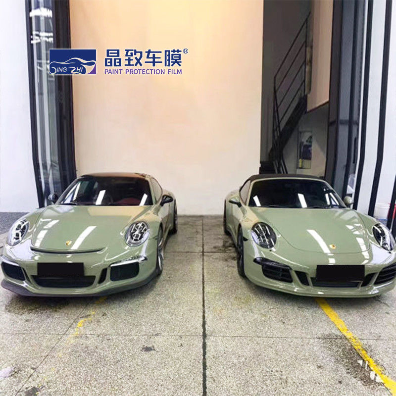 VvividPopular Highlight Crystal Glossy Khaki Army Green Car Wrap Film ฟิล์มห่อตัวถังไวนิล 3m