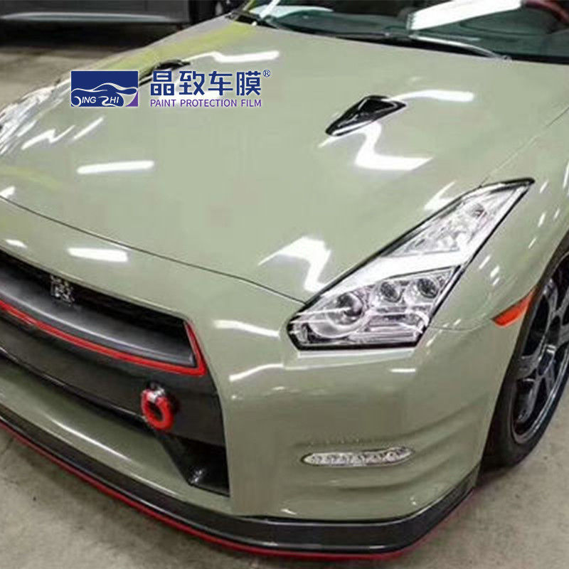 VvividPopular Highlight Crystal Glossy Khaki Army Green Car Wrap Film ฟิล์มห่อตัวถังไวนิล 3m