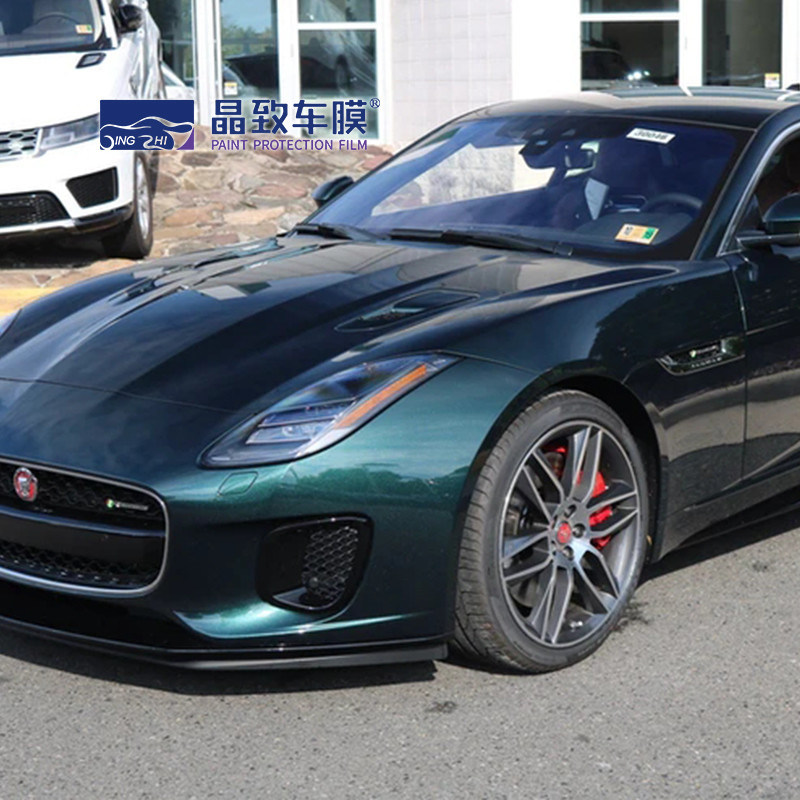 รถจัดแต่งทรงผมห่อของเหลวโลหะฟิล์มไวนิลสีเขียวเข้มสติกเกอร์ร่างกายด้วยฟองอากาศฟรีรถจักรยานเรือห่อฟิล์มเงา