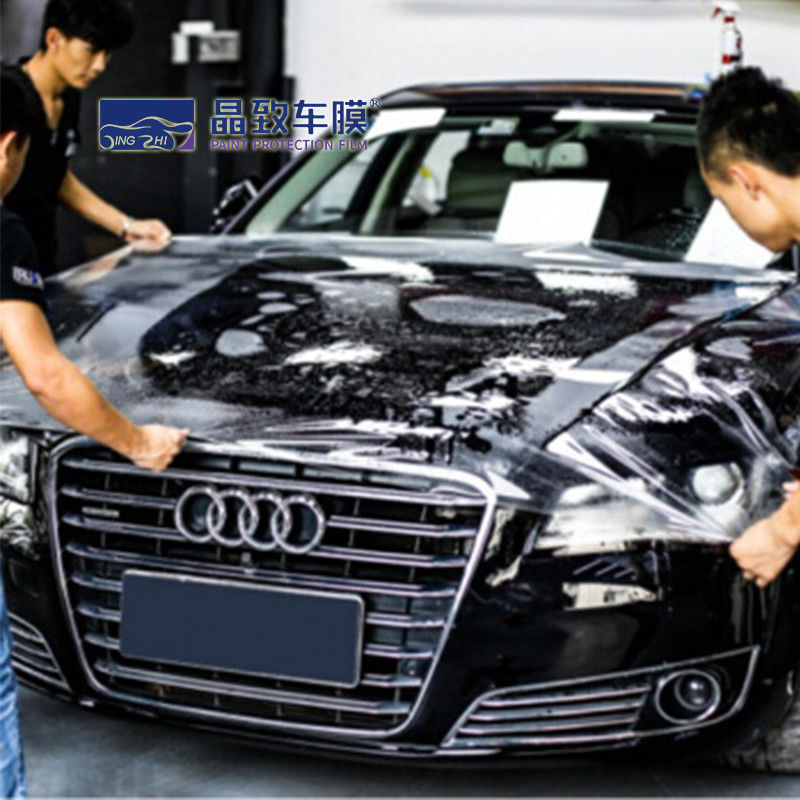 จัดส่งที่รวดเร็ว 3 ชั้นฟิล์มรถยนต์ PPF ใสฟิล์มป้องกันสี ppf มันวาว 1.52x15m การรักษาตัวเองฟิล์มสี TPH TPU สำหรับ