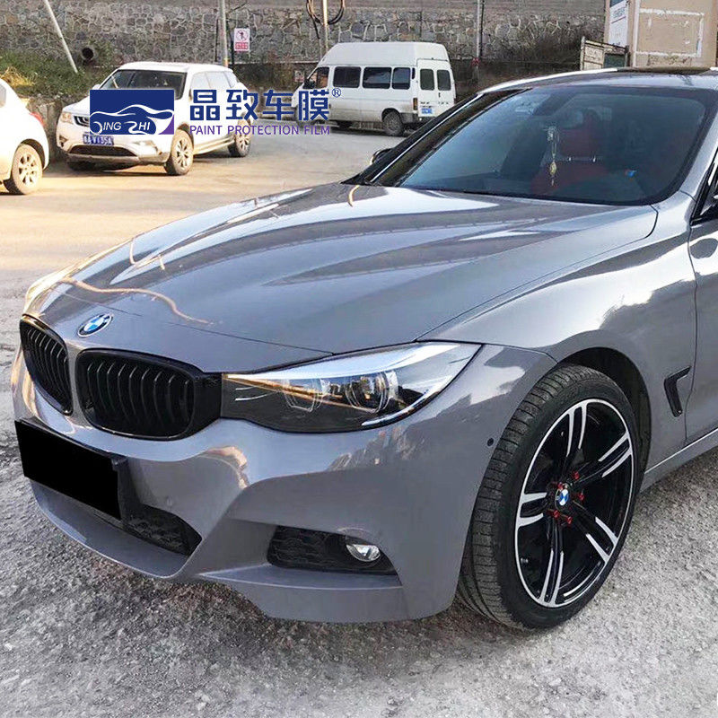 ฟิล์ม PPF สีทนฝนและแดด, PVC Matte Grey Metallic Vinyl Wrap