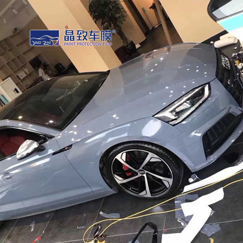 ฟิล์ม PPF สีทนฝนและแดด, PVC Matte Grey Metallic Vinyl Wrap