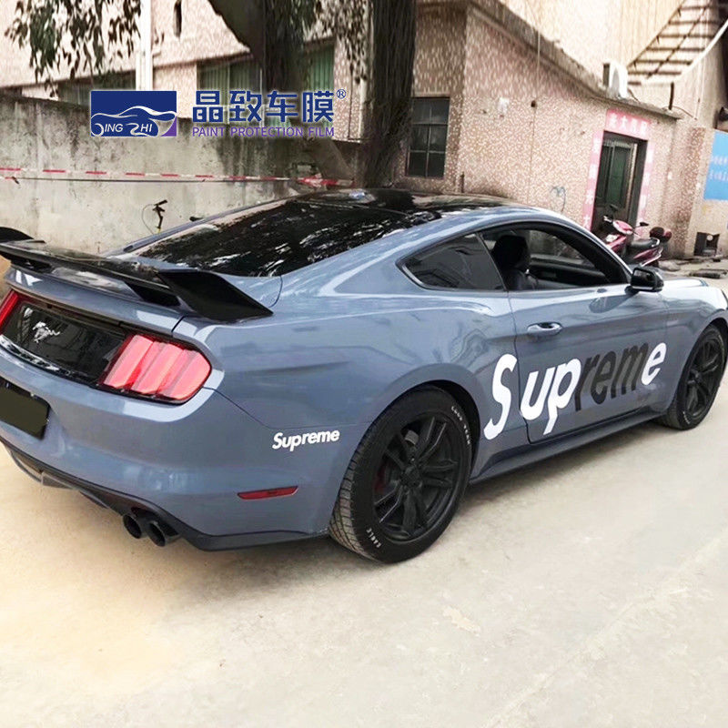 ฟิล์ม PPF สีทนฝนและแดด, PVC Matte Grey Metallic Vinyl Wrap